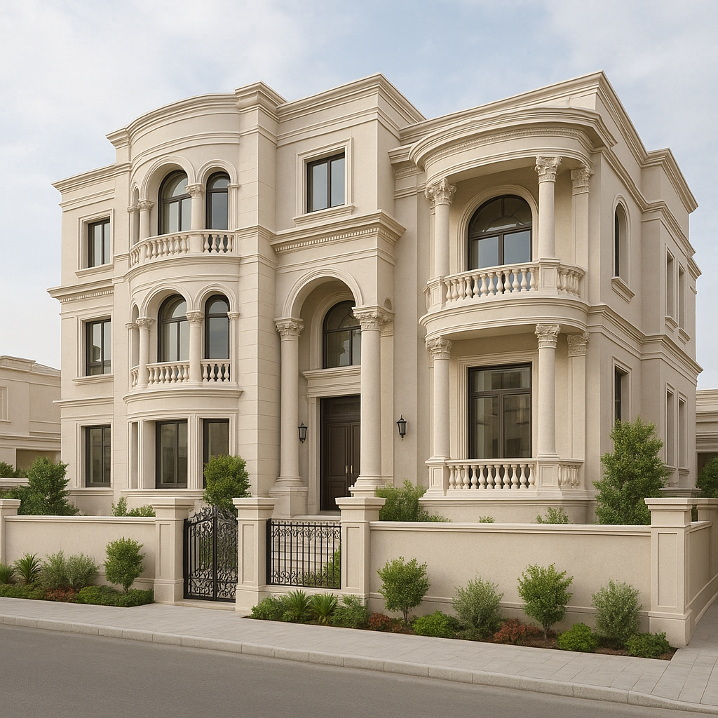 مشروع تشطيب شامل لفيلا بمساحة 850 متر مربع.