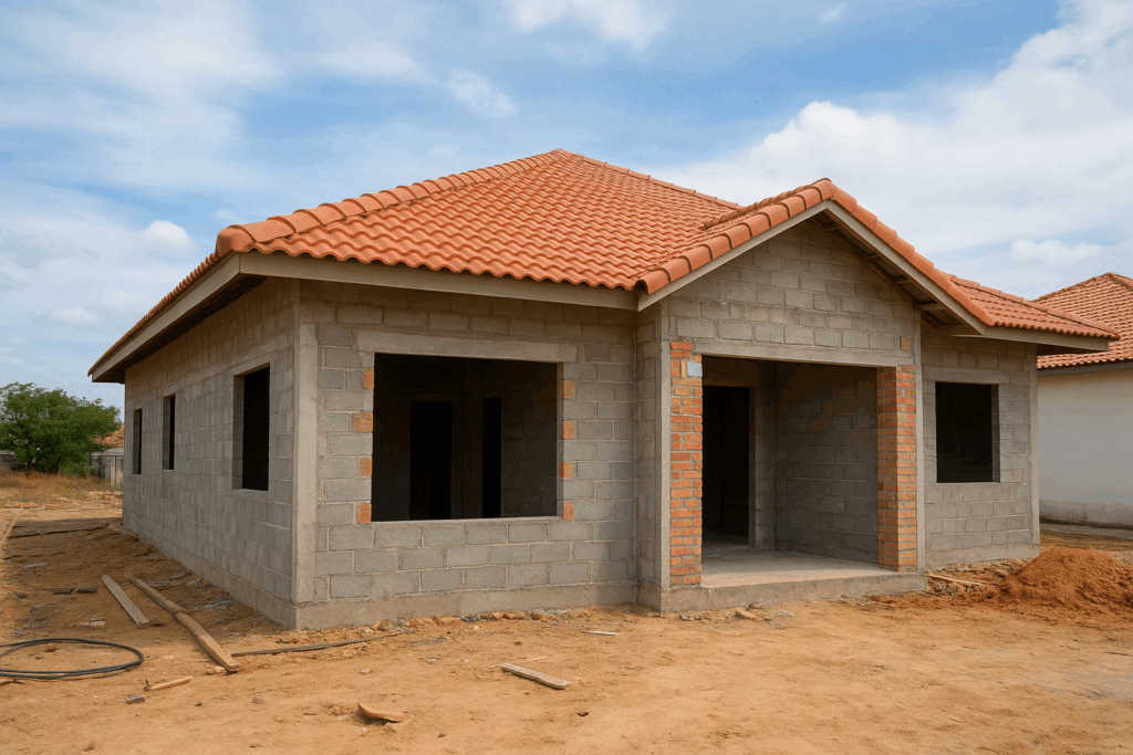 مشروع تشطيب منزل دور واحد: استكمال البيت العظم للتشطيب الداخلي والخارجي