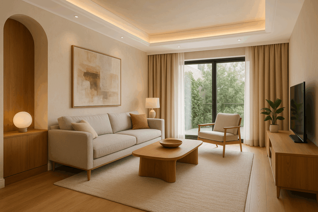 تشطيب شقة بأعمال ديكور مخصصة لجعلها مثالية للعيش والراحة