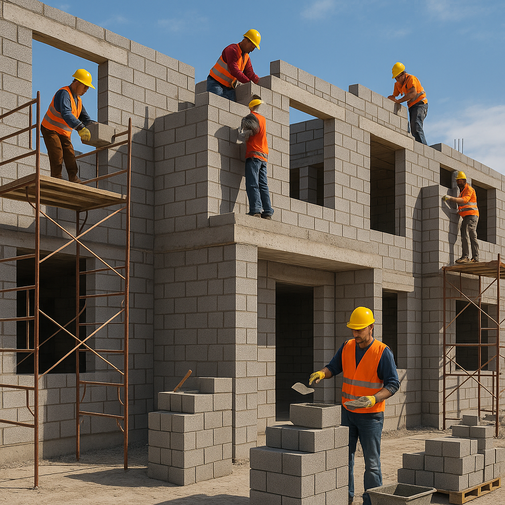 تشطيب مباني 20 ألف متر بلك مصمت بمواصفات متكاملة.