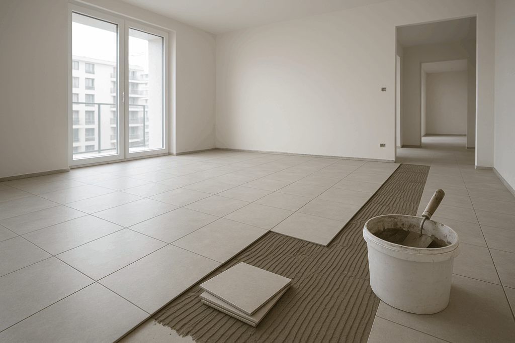 تشطيب شقة سكنية مع استفسار عن سعر متر تركيب السيراميك