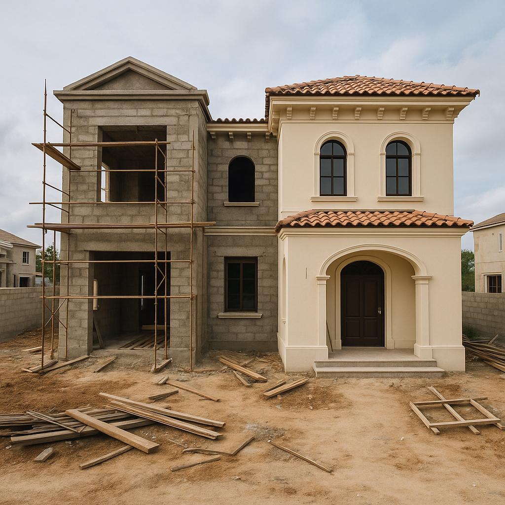 مشروع ترميم واستكمال فيلا بعد تعثر المقاول الأول