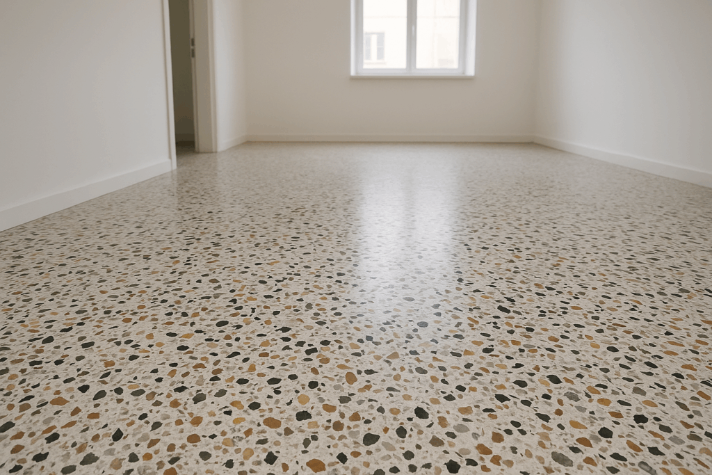 مشروع تشطيب أرضيات شقة بتشطيب تيرازو