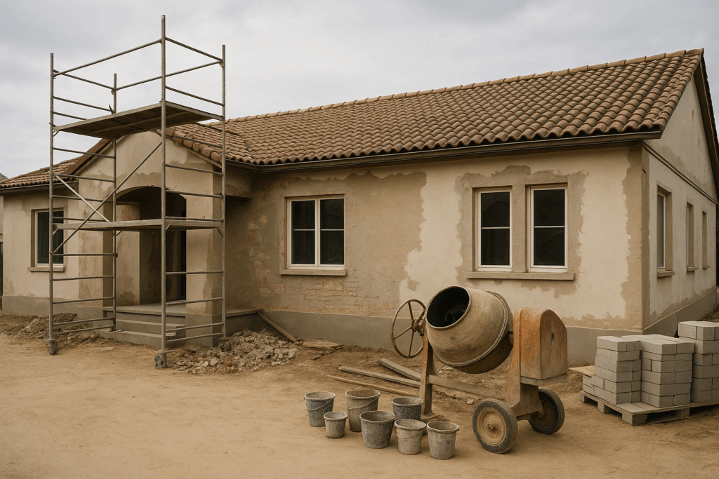 مشروع ترميم وصيانة لمنزل دور واحد بمساحة ٤٠٠ م²