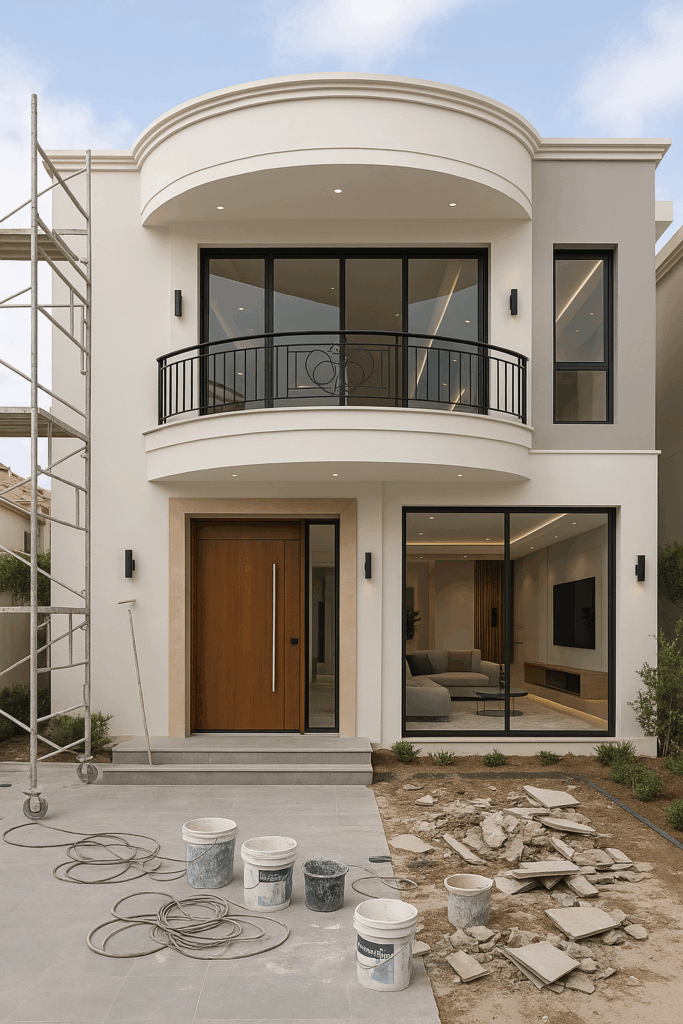 ترميم وتجديد كامل لفيلا مع ديكورات حديثة