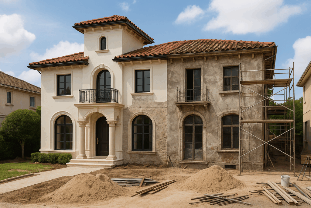 ترميم وتجديد فيلا فاخرة لتحسين الجمالية والوظائف