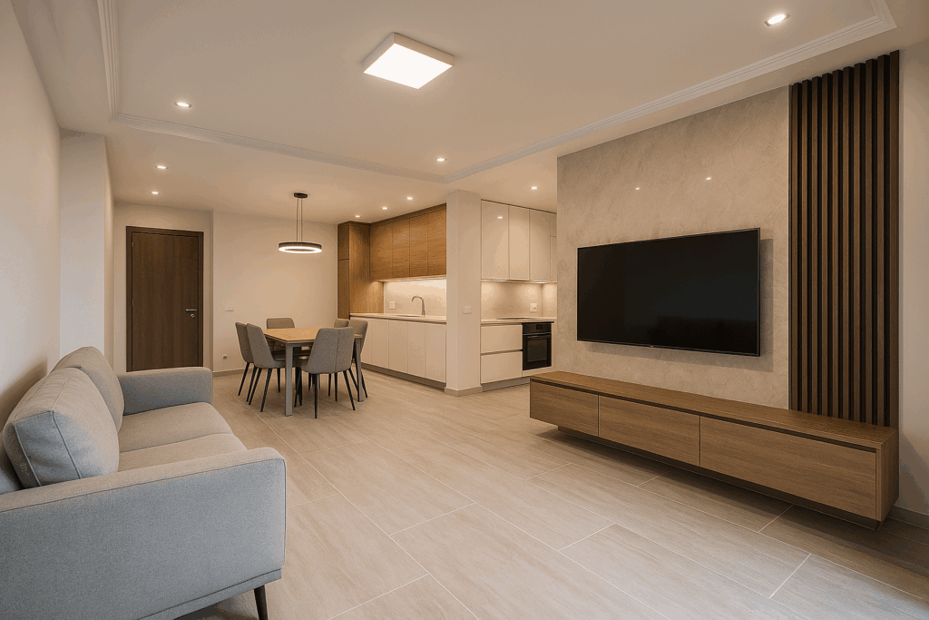 مشروع تشطيب حديث لشقة سكنية بمواصفات متكاملة