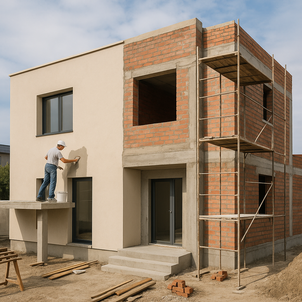 البدء في استكمال تشطيب العمارة السكنية ذات الطابقين خطوة بخطوة