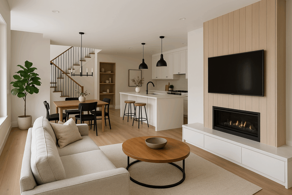 تحسين ديكورات الطابق الأرضي لمشروع تشطيب ديكورات داخلیة