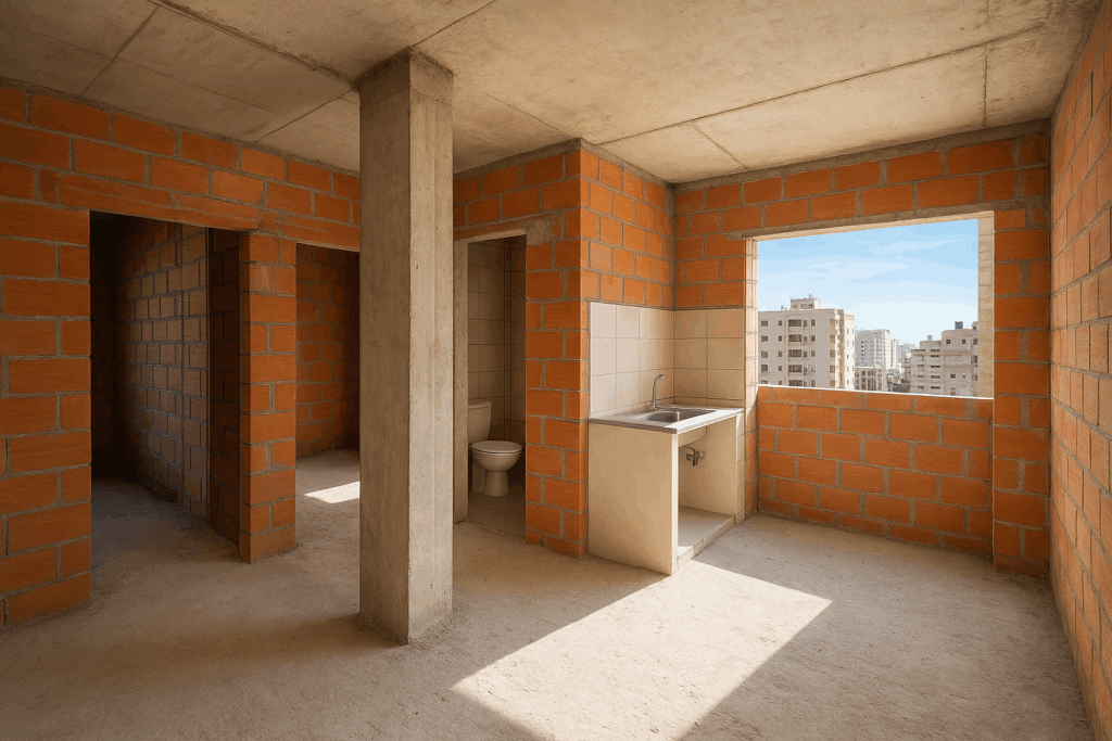 مشروع بناء شقة ثانية بالدور الثالث مع تأسيس عمود ومطبخ وحمامات جاهز