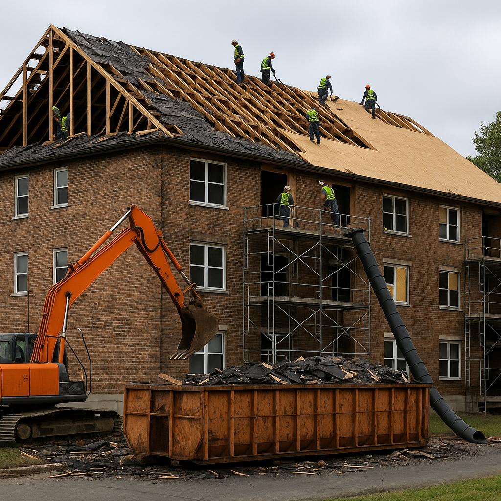 مشروع هدم واستبدال سقف لعمارة سكنية بحاجة إلى تجديد شامل