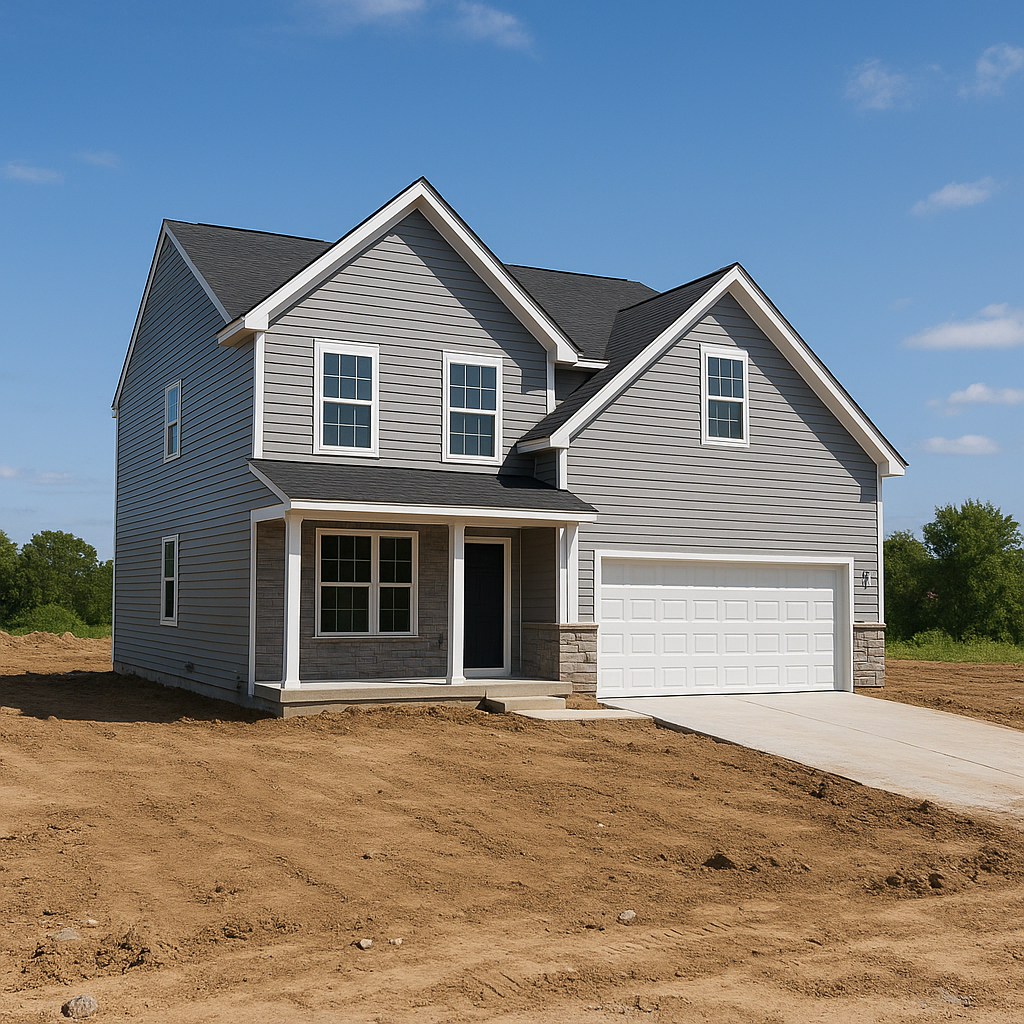 بناء مسكن جديد على قطعة أرض متاحة للبناء