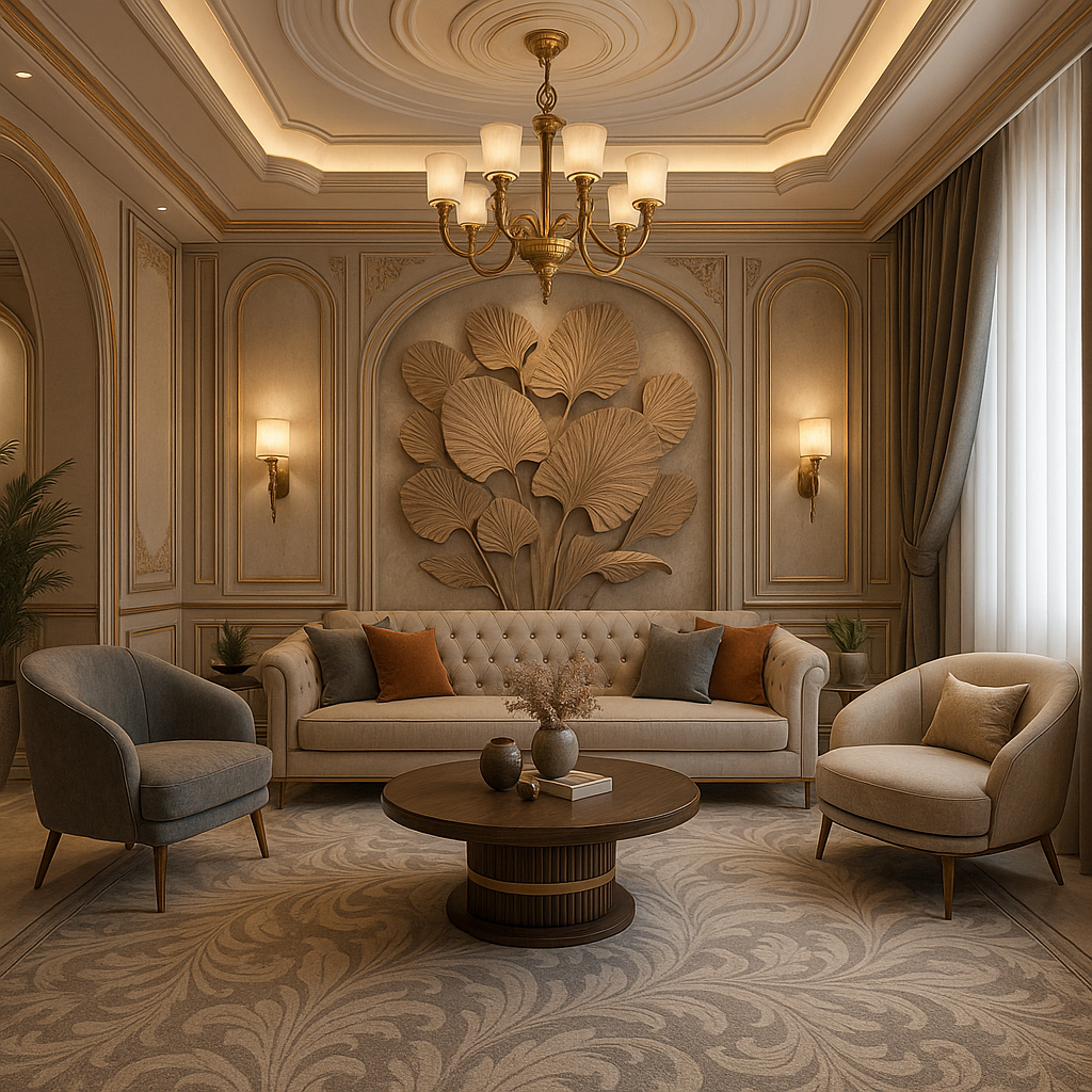ديكور إبداعي لغرف ومجالس تميز مشروعك بالفخامة والجمال