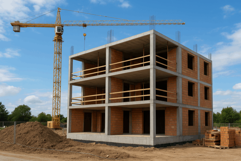 مشروع بناء جديد لمبنى سكني ٣ أدوار على مساحة ٥٠٠ متر