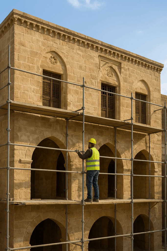 مشروع ترميم مبانٍ تراثية قائمة وفق المواصفات المطلوبة