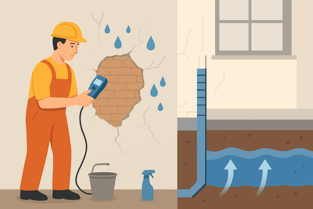 حلول مبتكرة لمعالجة الرطوبة ومشاكل المياه الجوفية في مشاريع الترميم والصيانة