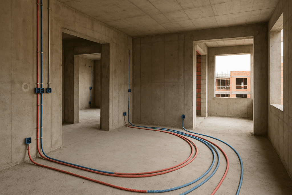 تشطيب شقة عظم مزودة بالكهرباء: خطوات التنفيذ والتكاليف المتوقعة.