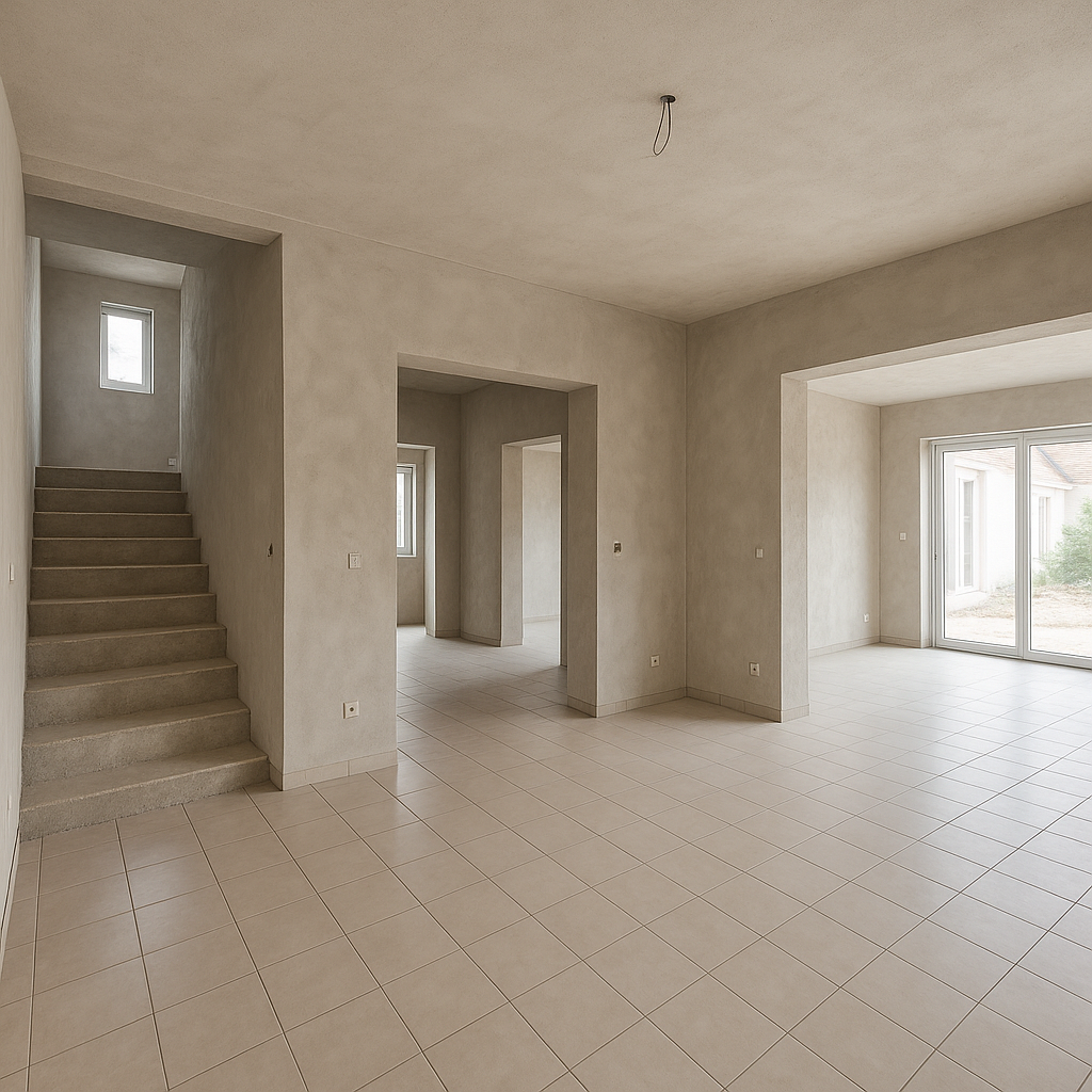 مشروع تشطيب شامل لمنزل جديد بعد الانتهاء من اللياسة