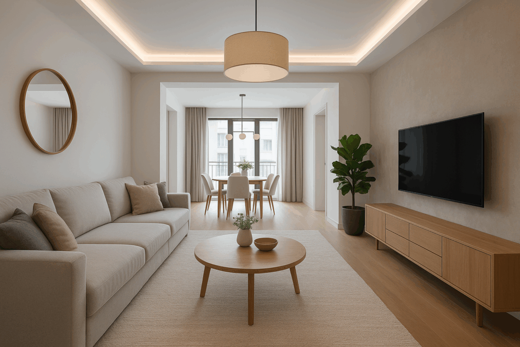 مشروع ديكور وتشطيب متكامل لشقة سكنية