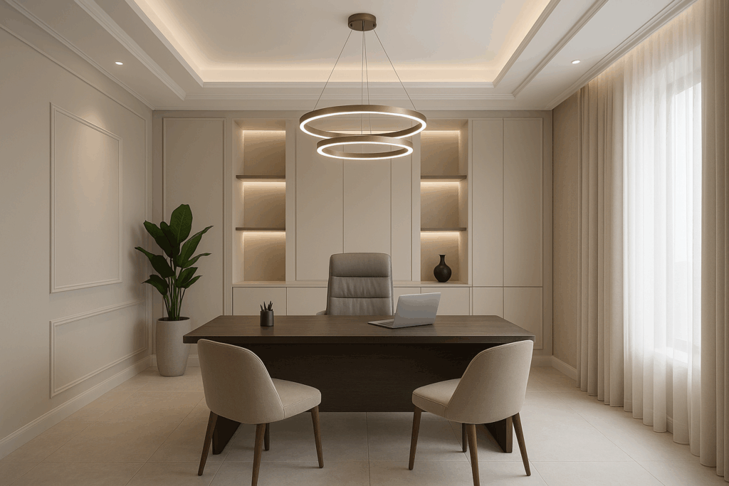 مشروع تشطيب جديد لمكتب تشطيبات وتجهيز ديكورات داخلية