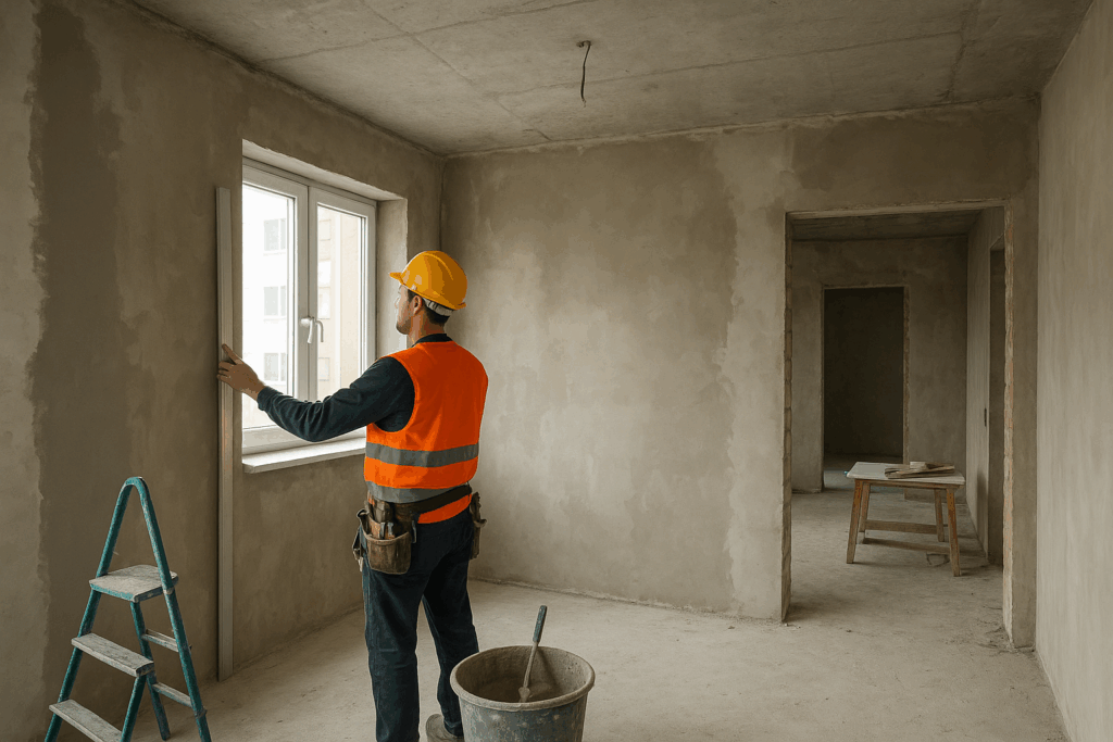 مشروع تشطيب جديد لشقة سكنية يحتاج إلى عمالة متخصصة