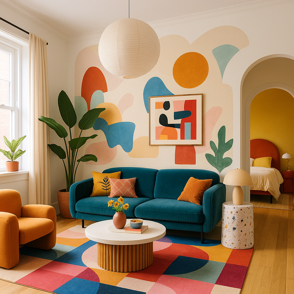 تحويل الشقة إلى واحة فنية بديكورات مبتكرة لغرف المنزل