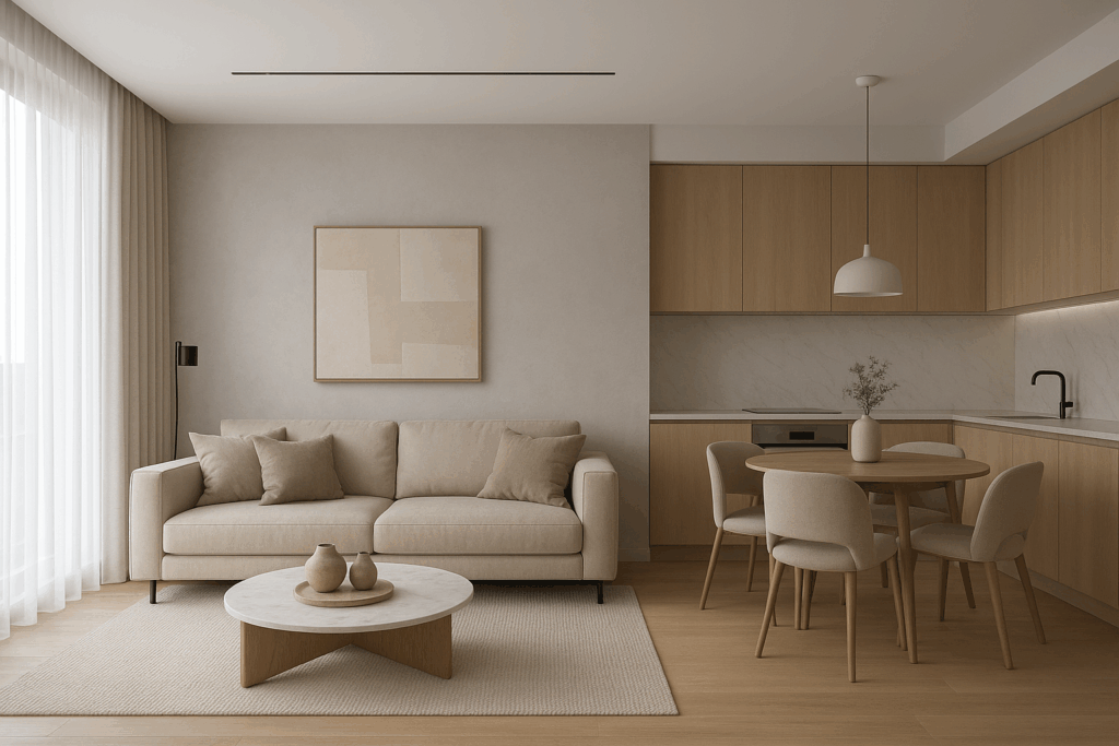 مشروع ديكور وتشطيب لشقة سكنية جاهزة للتنفيذ