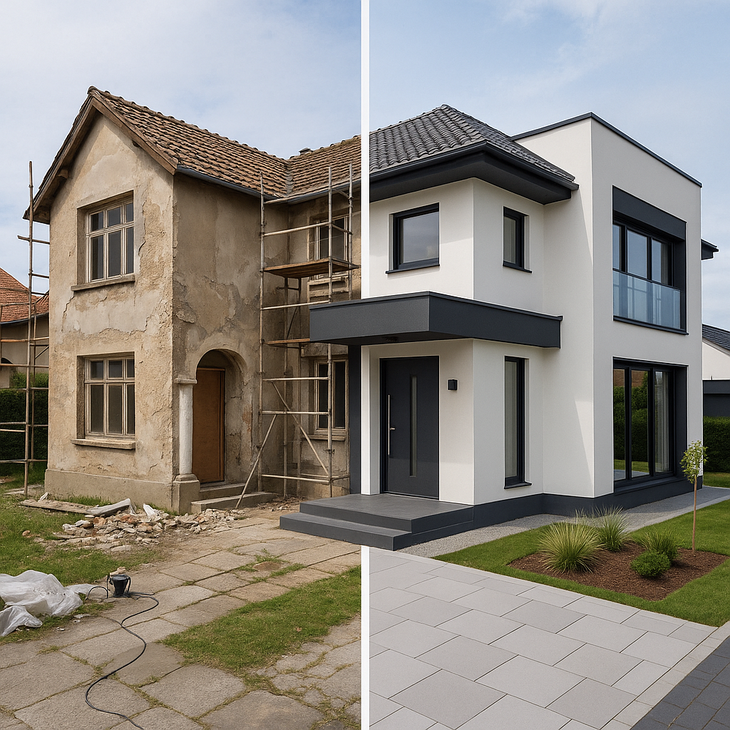 تجديد وترميم شامل لفيلا عائلية بأحدث التقنيات والأسلوب العصري