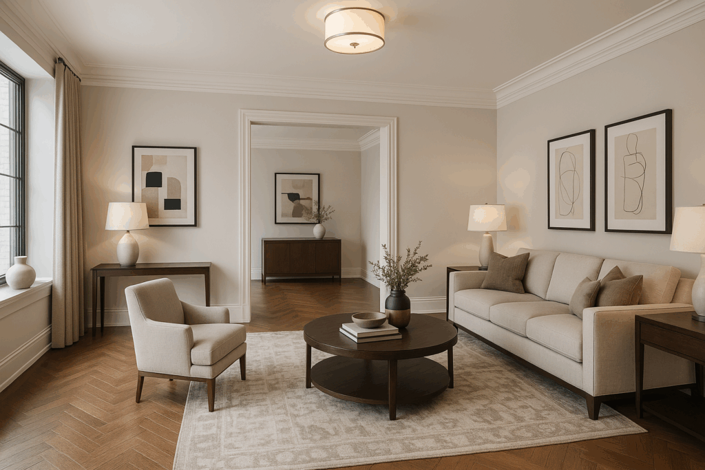 تنفيذ تصميم ديكور جاهز لشقة بأسلوب احترافي