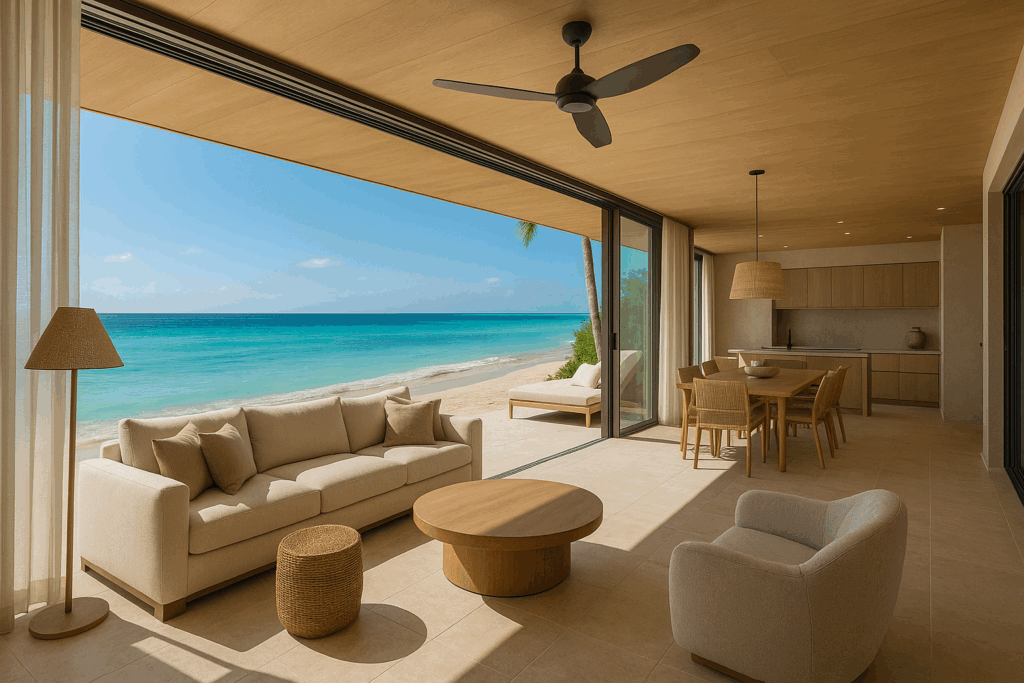 تشطيب شاليه فاخر على البحر.