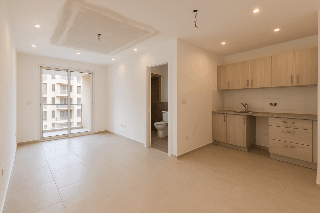 مشروع تشطيب متكامل لشقة سكنية جديدة