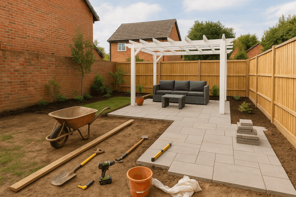 مشروع تجديد وتطوير حوش منزلي لتحسين المساحة الخارجية