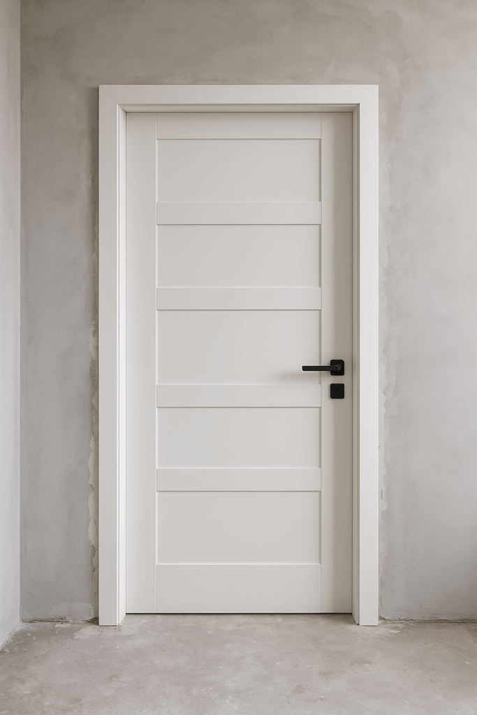 تنفيذ باب حديث في جدار قائم ضمن أعمال التشطيب المتكاملة