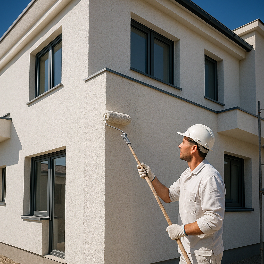 مشروع تشطيب فلة: دهن بروفايل بإتقان وجودة عالية