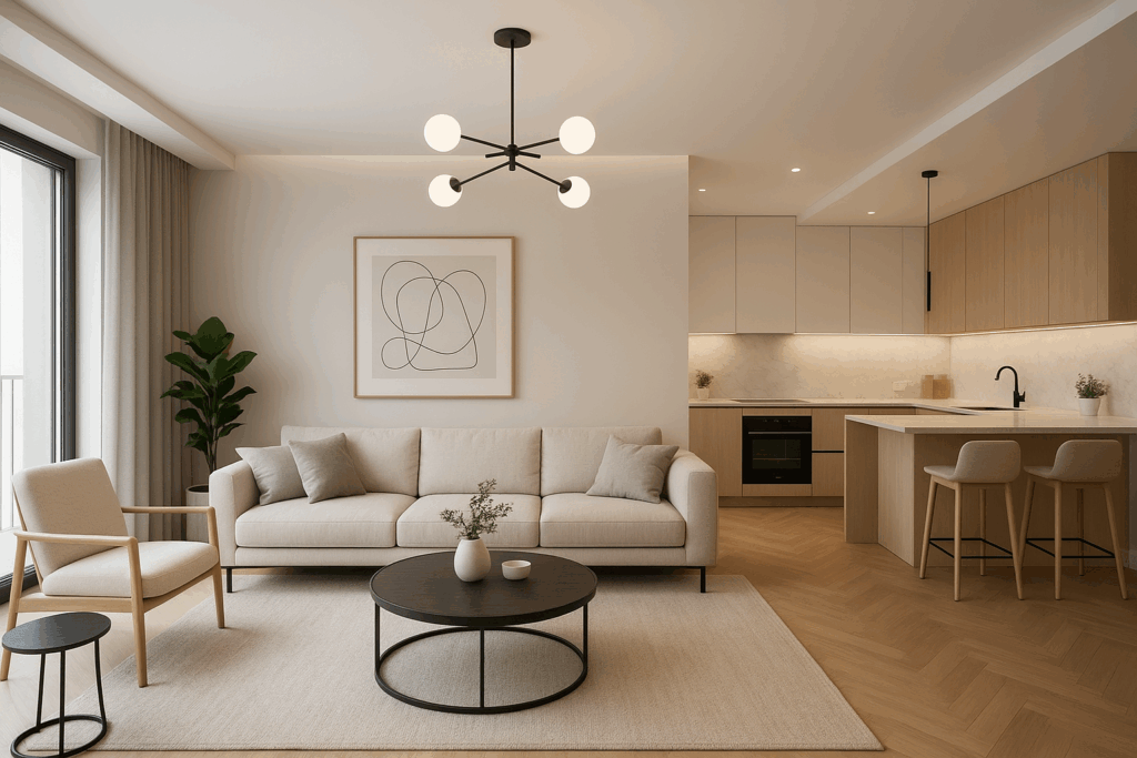 مشروع تشطيب شقة سكنية كاملة الديكور والتنفيذ