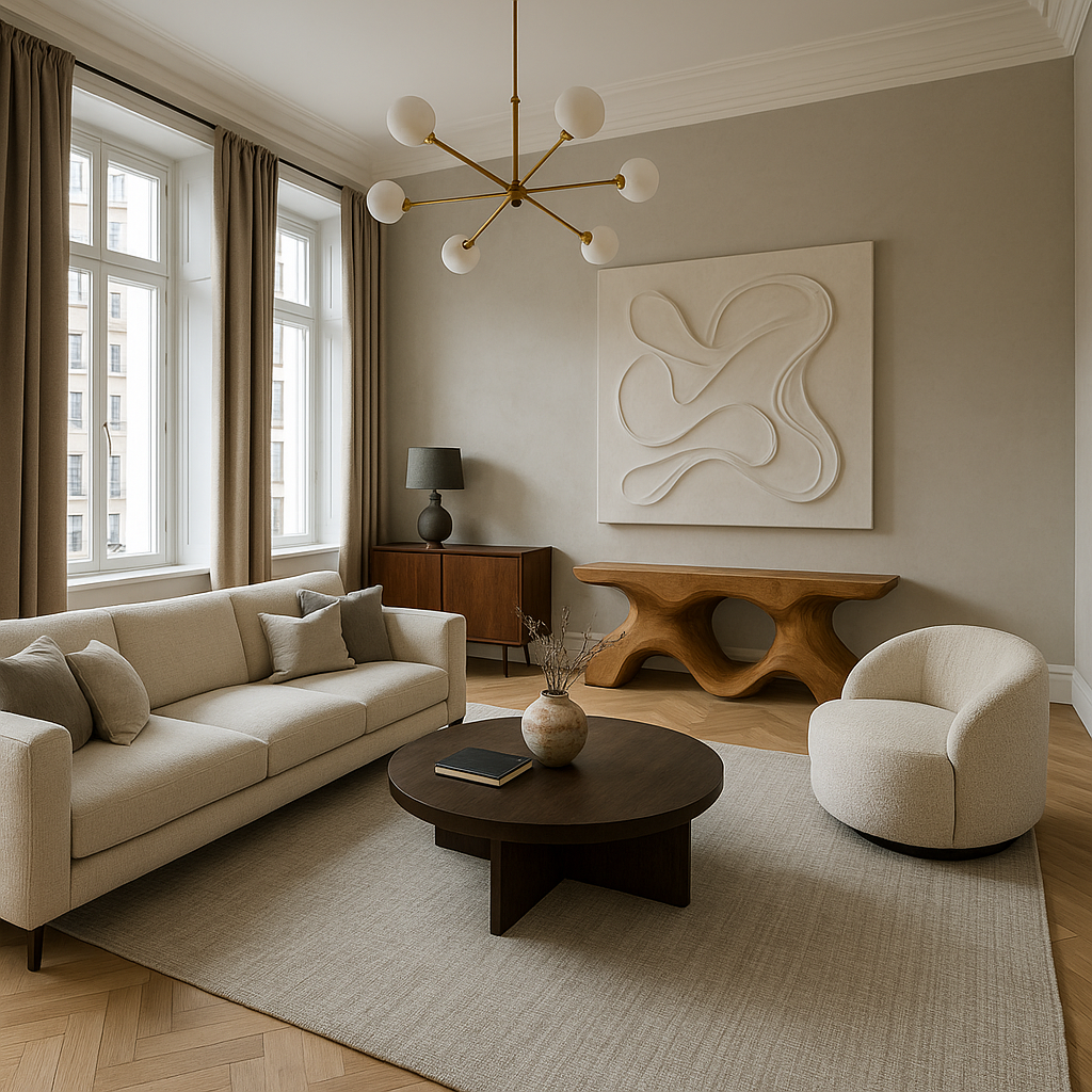 تصميم وتنفيذ ديكور إبداعي لشقق سكنية راقية