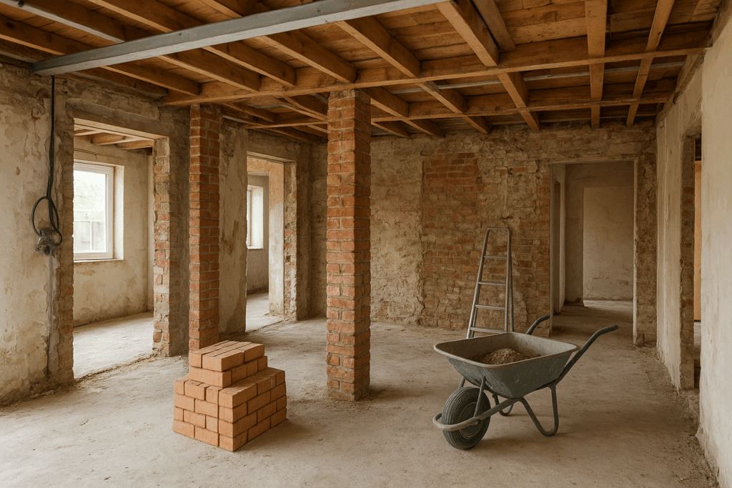 ترميم وتجديد الدور الأرضي: مشروع صيانة شامل