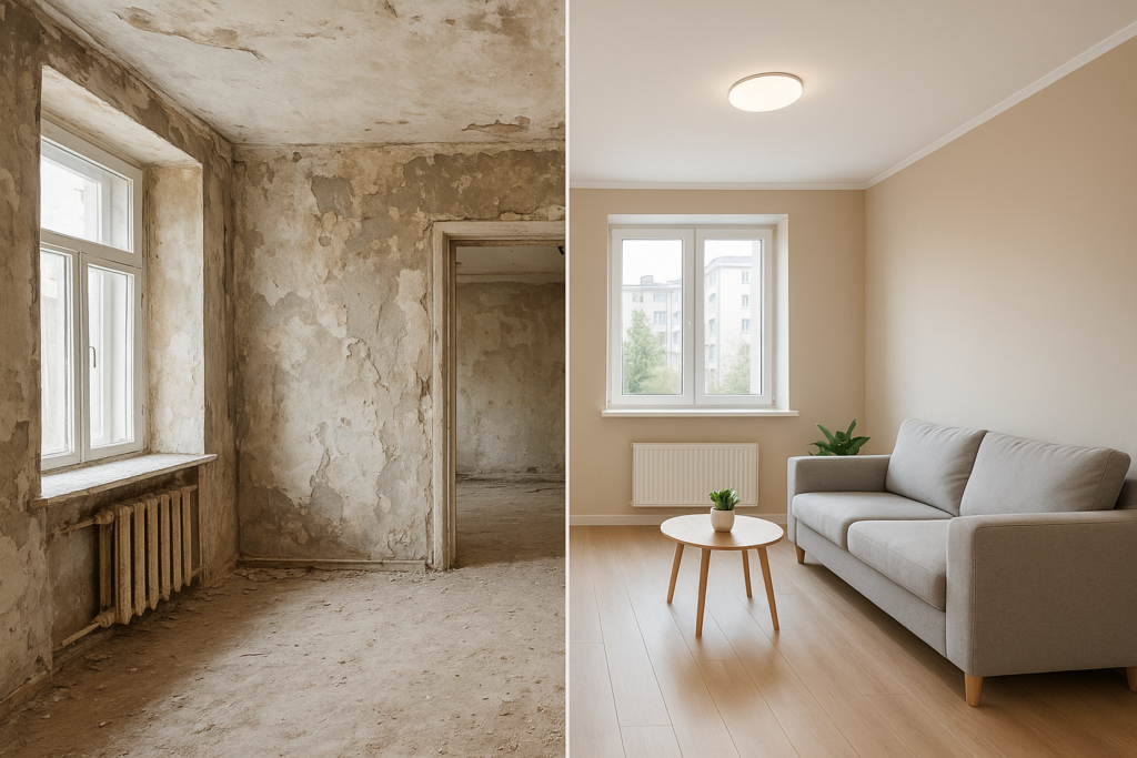 إعادة ترميم وتجديد شقتين لتحسين الجودة والراحة