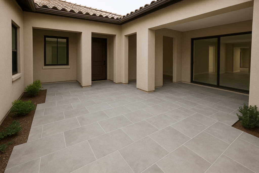 مشروع تجديد البلاط: تحديث الحوش والمداخل والممرات وعدة غرف