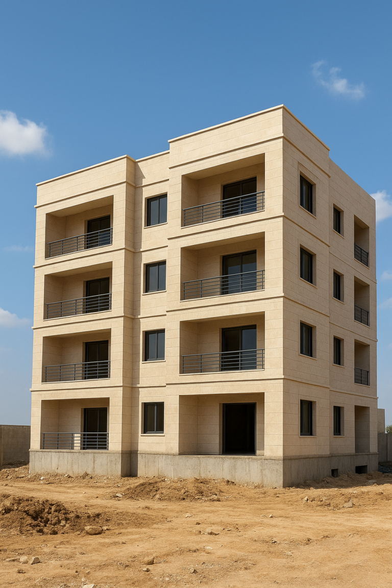 تشطيب كامل لعمارة سكنية جديدة بحالة العظم