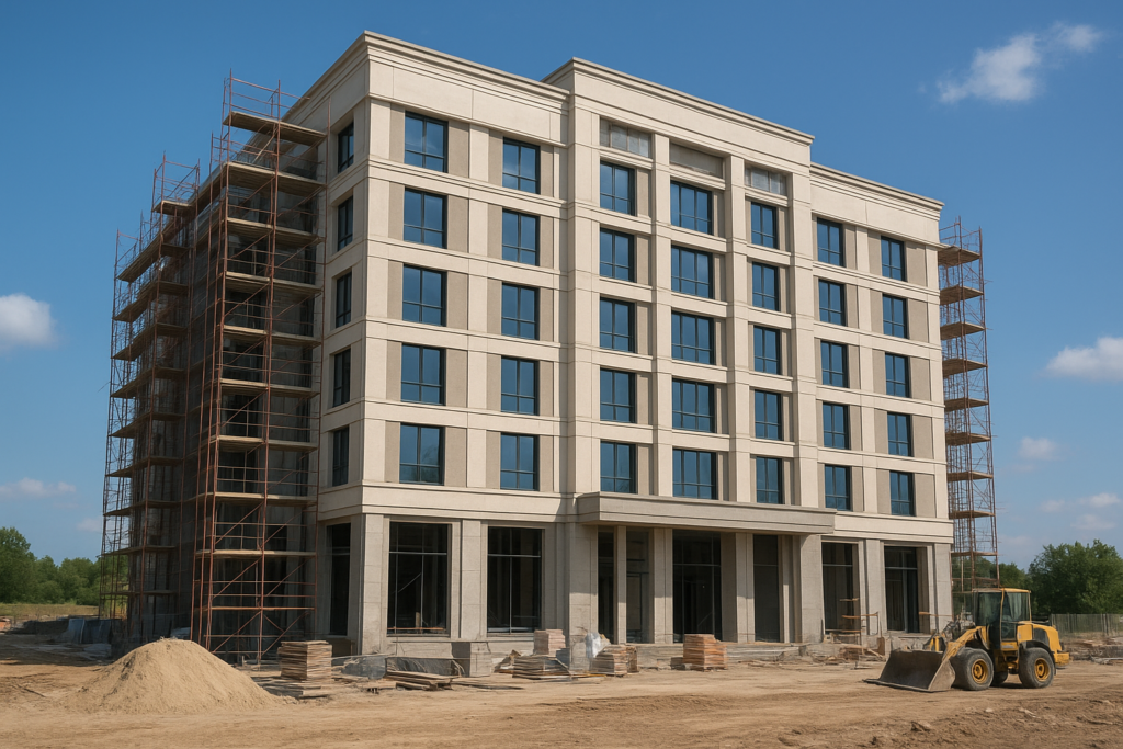 مشروع تشطيب فندق 8 طوابق بمساحة 5000 متر مربع