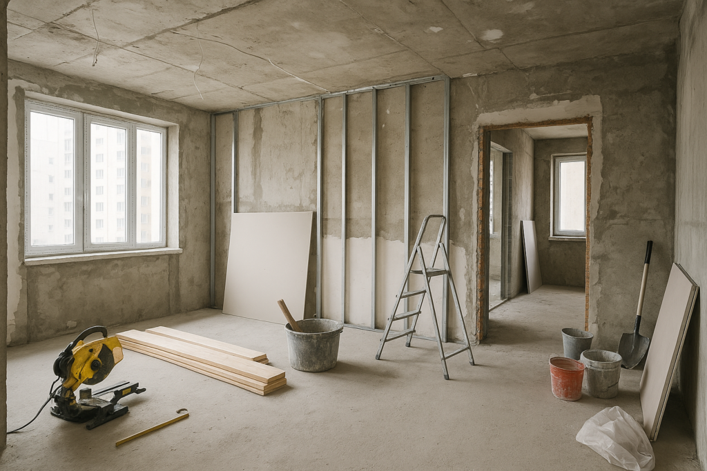 تصميم ديكور لشقة تحت الإنشاء بوقت قياسي