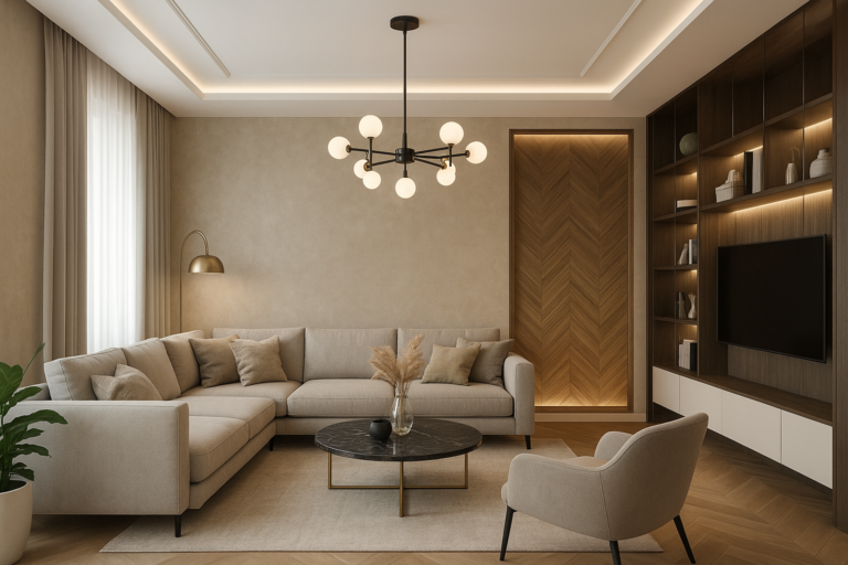 تصميم وتنفيذ أعمال ديكور احترافية لشقة سكنية