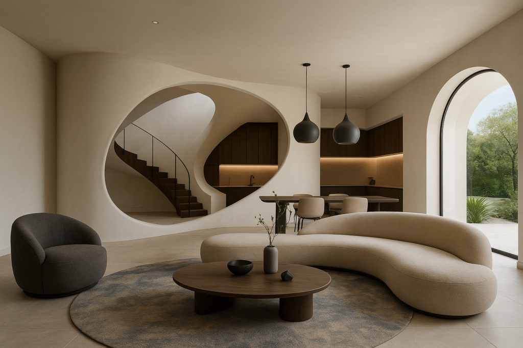 تصميم داخلي مبتكر لمنزل عصري برؤية فريدة