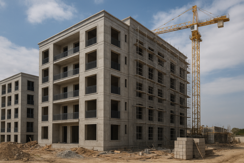 مشروع تشطيب كامل لعمارة قيد الإنشاء