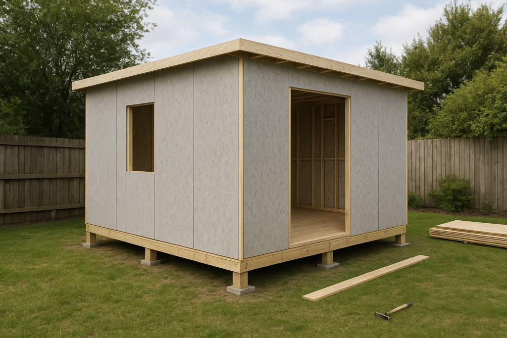 مشروع بناء غرفة خارجية باستخدام ألواح بنل حديثة