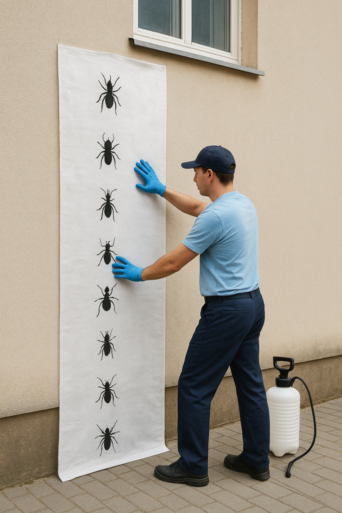 مشروع تليس وعزل خلفية عمارة ضد الحشرات بطول ٣ أمتار