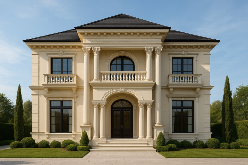 فلة كلاسيكية جديدة من دور ونصف على مساحة 400 متر مربع