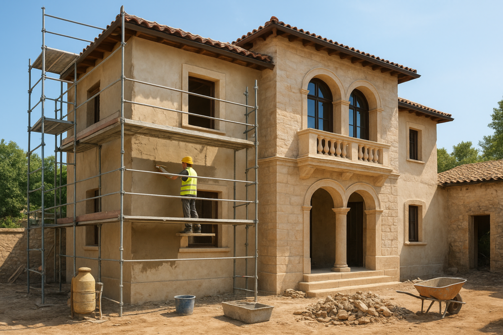 ترميم جزء من فيلا: مشروع تجديد وإعادة تأهيل مع الحفاظ على الطابع الأصلي.