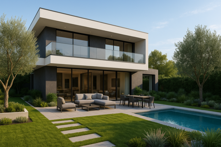 تصميم داخلي وحديقة لفلة بأسلوب عصري ومبتكر يلبي كافة احتياجاتك.